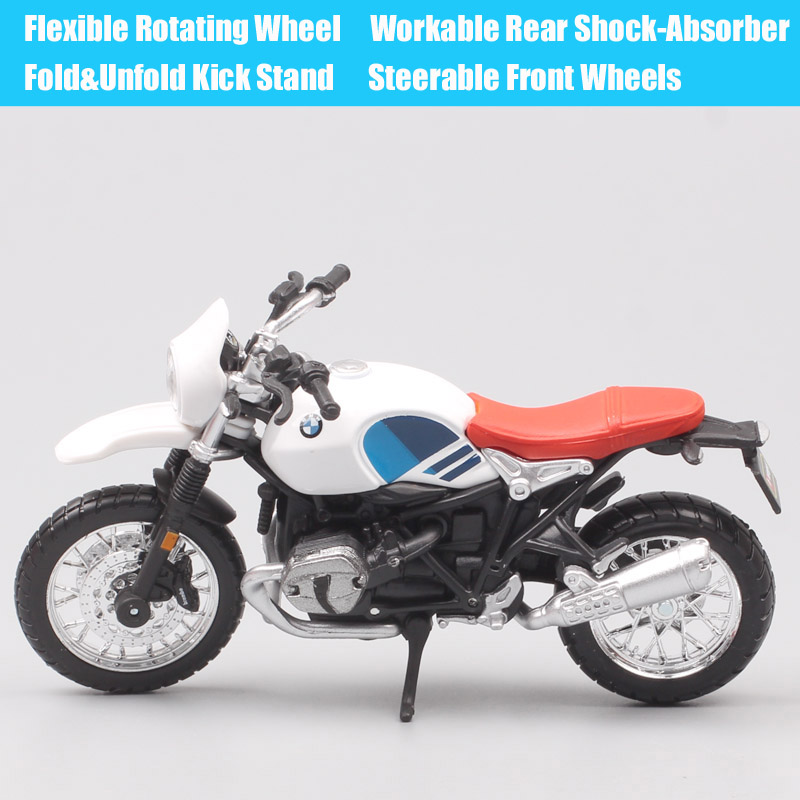 Classics Bburago 1:18 scale Children R nineT Urban GS Cruiser motorcycle retro roadster bike Diecast model toy Vehicles Replica Classics Bburago 1:18 scale Children R nineT Urban GS Cruiser motorcycle retro roadster bike Diecast model toy Vehicles Replica