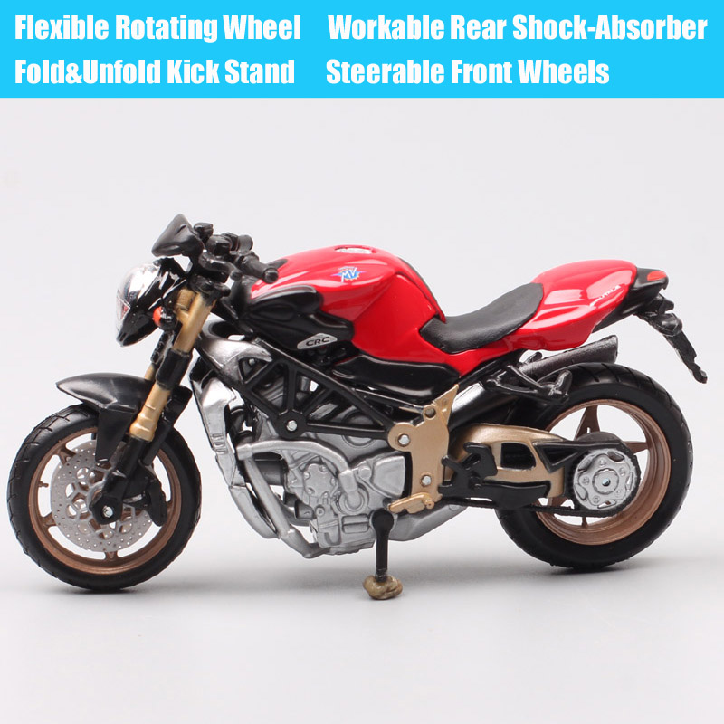 Bburago 1 18 MV Agusta Brutale 1000 Oro motorcycle model Diecasts & Toy Vehicle metal super bike souvenir of kids Collectible