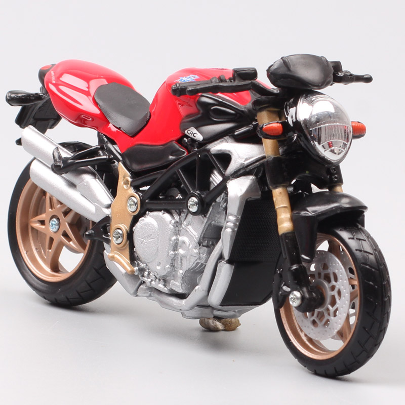 Bburago 1 18 MV Agusta Brutale 1000 Oro motorcycle model Diecasts & Toy Vehicle metal super bike souvenir of kids Collectible