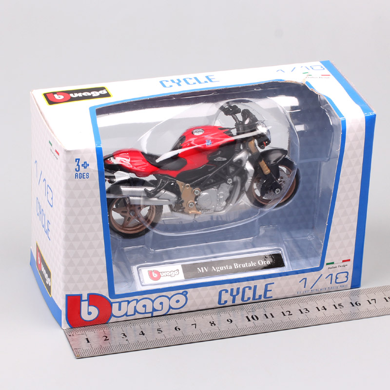 Bburago 1 18 MV Agusta Brutale 1000 Oro motorcycle model Diecasts & Toy Vehicle metal super bike souvenir of kids Collectible