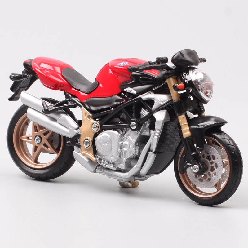 Bburago 1 18 MV Agusta Brutale 1000 Oro motorcycle model Diecasts & Toy Vehicle metal super bike souvenir of kids Collectible