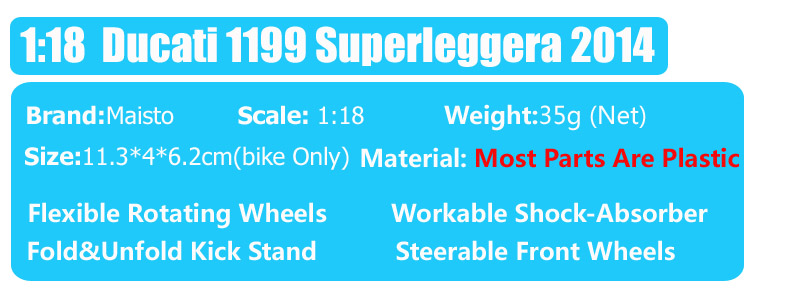 1:18 scales maisto Ducati 1199 Superleggra Panigale model bike Diecasts & Toy Vehicles motorcycle toy 2014 gift rider miniature