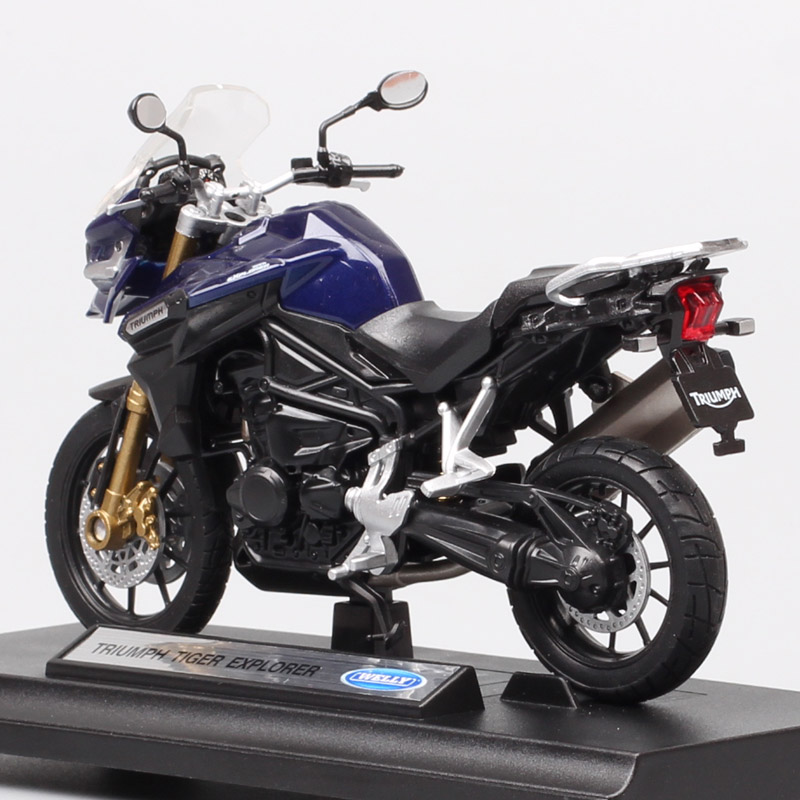 Kid's 1/18 Scale Small Welly Triumph Tiger Explorer 1200 800 Touring Motorbike Diecasts & Toy Vehicles Motorcycle Model Replicas