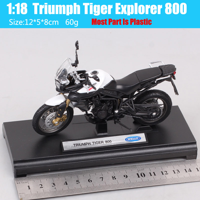 Kid's 1/18 Scale Small Welly Triumph Tiger Explorer 1200 800 Touring Motorbike Diecasts & Toy Vehicles Motorcycle Model Replicas