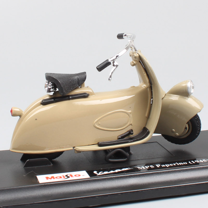 kid's 1:18 scale vintage classic maisto Piaggio Vespa MP5 Paperino 1945 motorcycle diecast bike toys models Street Free wheels