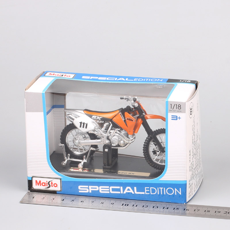 1/18 Maisto 520 SX Racing Motocross #111 Cross Scale Motorcycle Diecast Model Dirt Bike Off Road Vehicle Hobby Toy Of Boy 2001