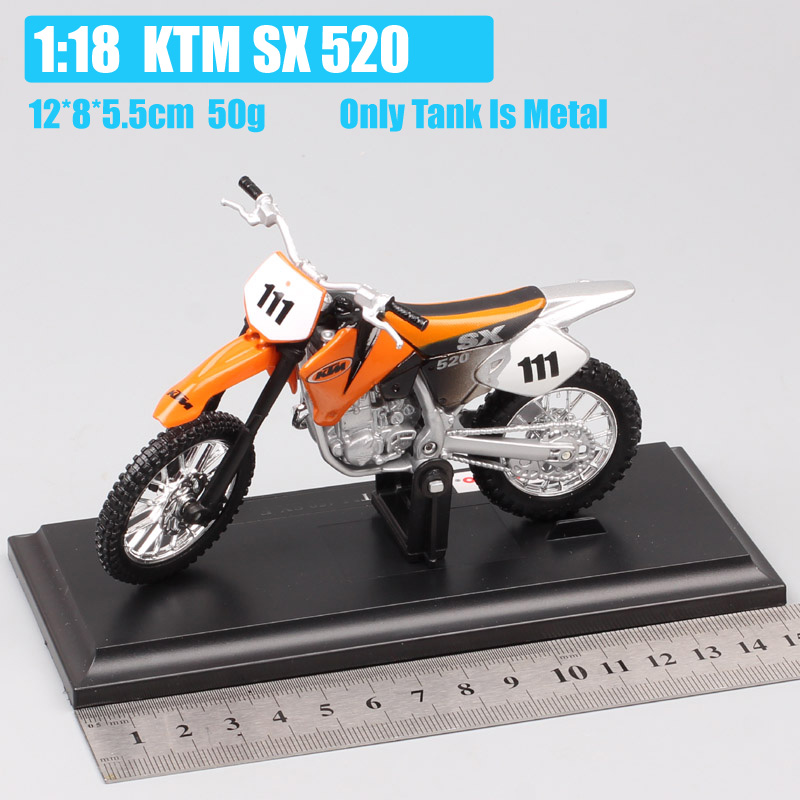 1/18 Maisto 520 SX Racing Motocross #111 Cross Scale Motorcycle Diecast Model Dirt Bike Off Road Vehicle Hobby Toy Of Boy 2001