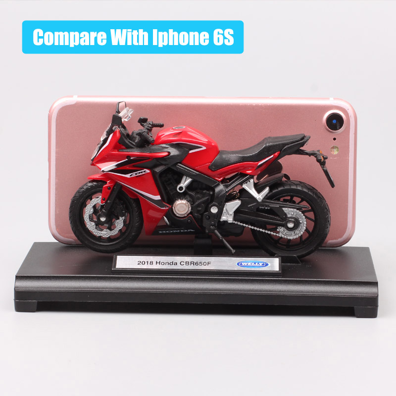 1/18 scales Welly Small 2018 Honda CBR650F sports bike metal diecast motorcycle moto model Toy Replicas for kid boys Collectible 1/18 scales Welly Small 2018 Honda CBR650F sports bike metal diecast motorcycle moto model Toy Replicas for kid boys Collectible