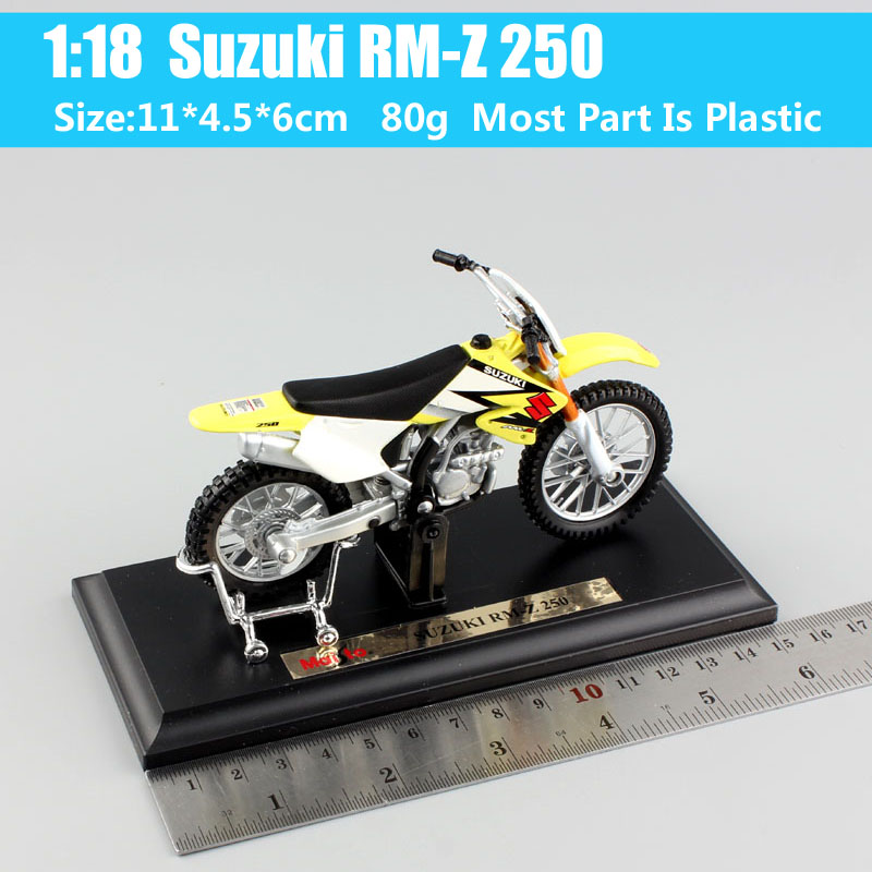 Maisto 1:18 Scale SUZUKI RMZ250 Motocross Racing RM-Z250 Model Motorcycle Dirt Bike Enduro Diecasts & Toy Vehicles For Children