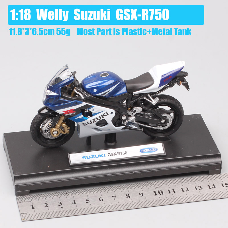 Childrens 1:18 scales mini Welly SUZUKI GSX-R750 Gixxer 750 sport moto bike models Diecasts & Toy Vehicles motorcycle Replicas