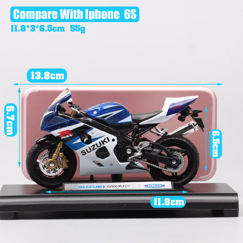 Childrens 1:18 scales mini Welly SUZUKI GSX-R750 Gixxer 750 sport moto bike models Diecasts & Toy Vehicles motorcycle Replicas