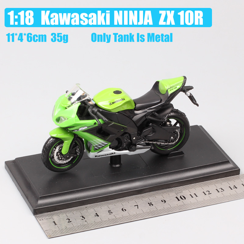Maisto 1:18 small scales Kawasaki Ninja ZX10R Motorcycle models Diecasts & Toy Vehicles racing Supermoto ZX-10R moto bike hobby