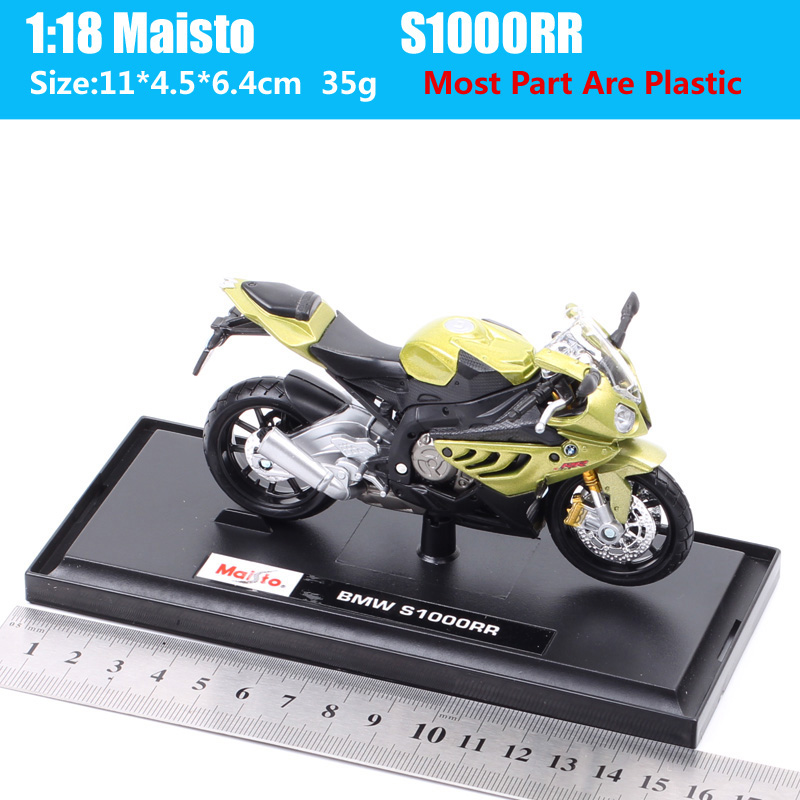 Children's Maisto 1/18 Scale Motorrad S1000RR Motorcycle Super Bike Vehicle Diecast Model Toy Miniature for collection gift boys