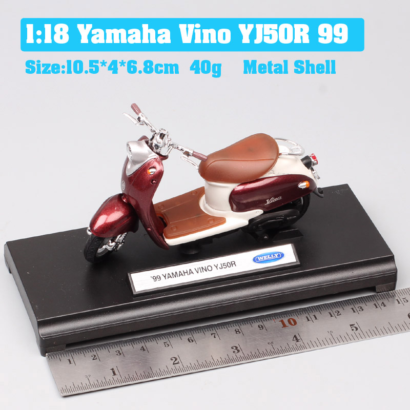 Childrens 1/18 Scale Welly YAMAHA VINO YJ50R Scooter Motor Road Bike Diecasts & Toy Vehicles Motorcycle Models Thumbnails Boys
