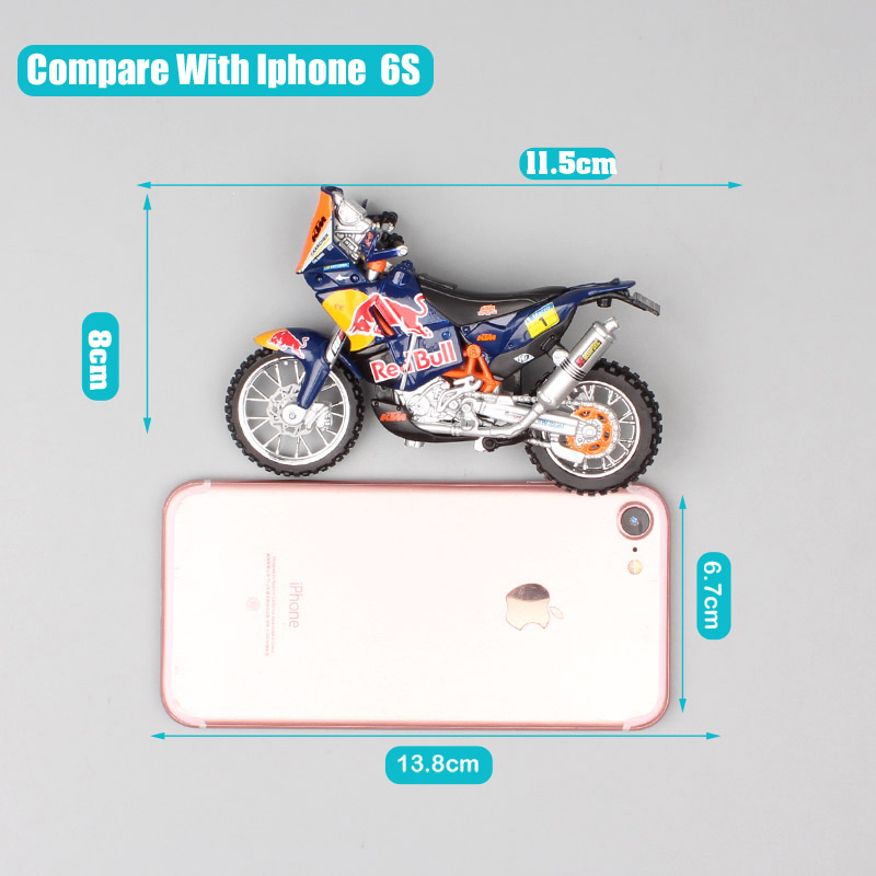 1/18 Scale Bburago 450 Rally 2013 Rider #1 Macro Red Bull Racing Motocross Enduro Motorcycle Diecasts & Toy Vehicles Model Kids