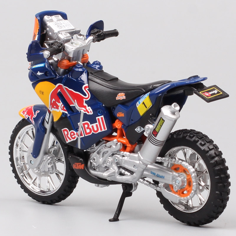 1/18 Scale Bburago 450 Rally 2013 Rider #1 Macro Red Bull Racing Motocross Enduro Motorcycle Diecasts & Toy Vehicles Model Kids