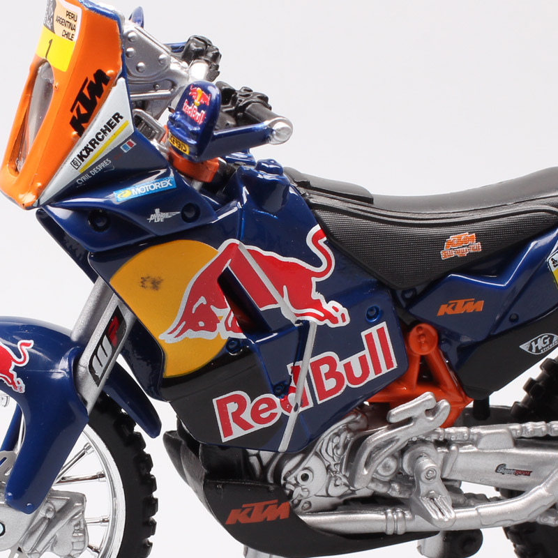 1/18 Scale Bburago 450 Rally 2013 Rider #1 Macro Red Bull Racing Motocross Enduro Motorcycle Diecasts & Toy Vehicles Model Kids