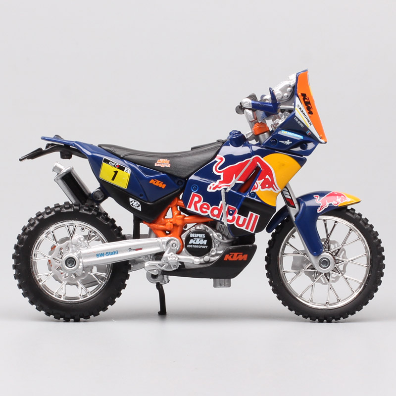 1/18 Scale Bburago 450 Rally 2013 Rider #1 Macro Red Bull Racing Motocross Enduro Motorcycle Diecasts & Toy Vehicles Model Kids
