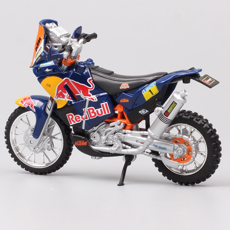 1/18 Scale Bburago 450 Rally 2013 Rider #1 Macro Red Bull Racing Motocross Enduro Motorcycle Diecasts & Toy Vehicles Model Kids