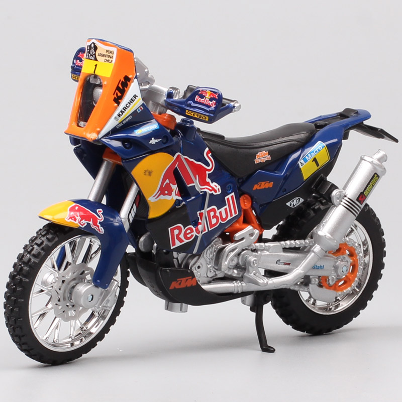 1/18 Scale Bburago 450 Rally 2013 Rider #1 Macro Red Bull Racing Motocross Enduro Motorcycle Diecasts & Toy Vehicles Model Kids