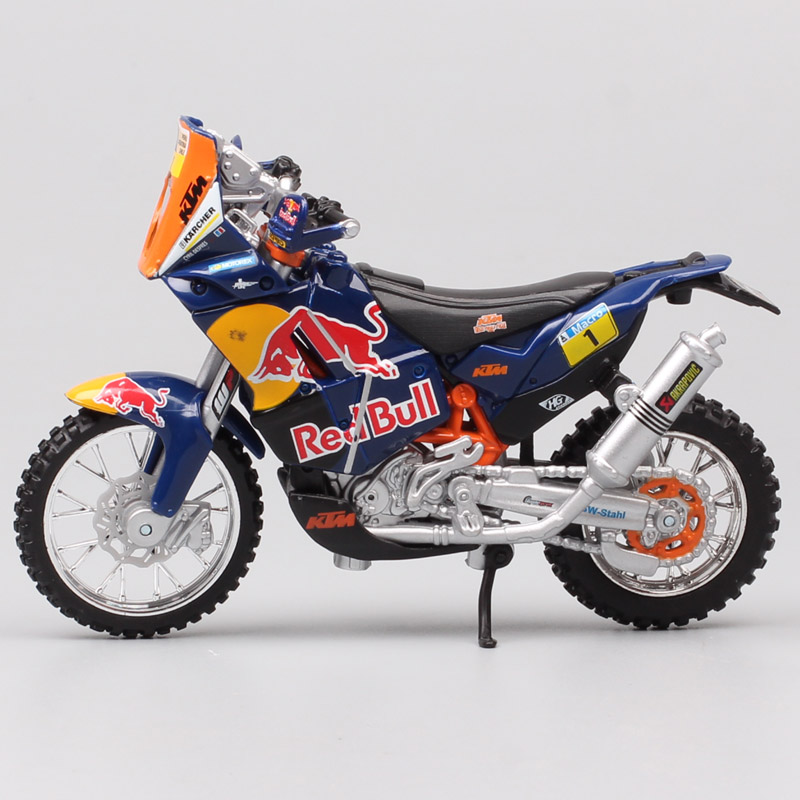 1/18 Scale Bburago 450 Rally 2013 Rider #1 Macro Red Bull Racing Motocross Enduro Motorcycle Diecasts & Toy Vehicles Model Kids