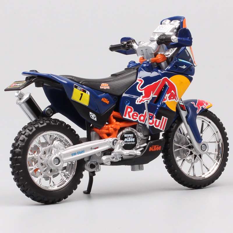 1/18 Scale Bburago 450 Rally 2013 Rider #1 Macro Red Bull Racing Motocross Enduro Motorcycle Diecasts & Toy Vehicles Model Kids