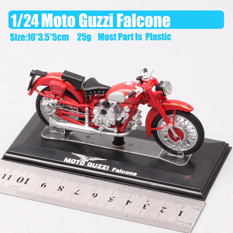 1:24 Scale Classic Moto Guzzi Falcone Sports Motorcycle Diecasts & Toy Vehicles Racing Bike Model Replicas For Collectible Red