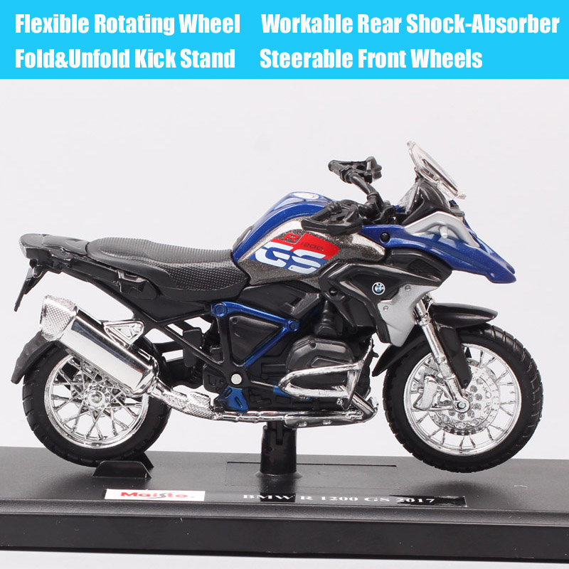 1/18 Scale Maisto R1200 GS Motorrad 2017 motorcycle Adventure bike model Diecasts & Toy Vehicles Replica Children's collection