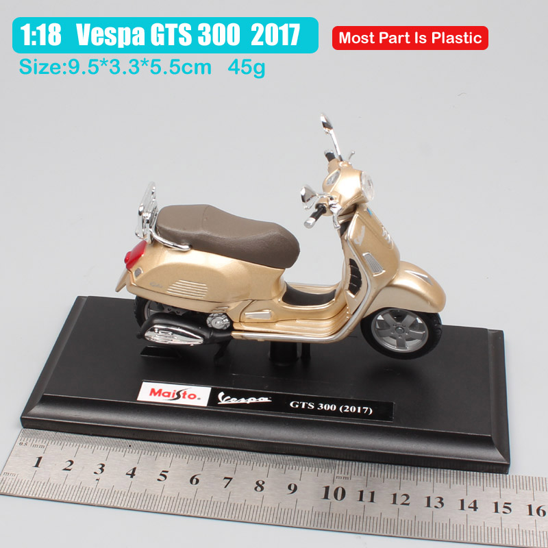1:18 scale maisto Piaggio Vespa GTS 300 scooter motorcycle diecast vehicles sports motor bike toys models for children 2017 gold