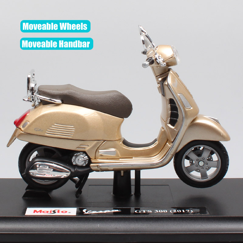 1:18 scale maisto Piaggio Vespa GTS 300 scooter motorcycle diecast vehicles sports motor bike toys models for children 2017 gold