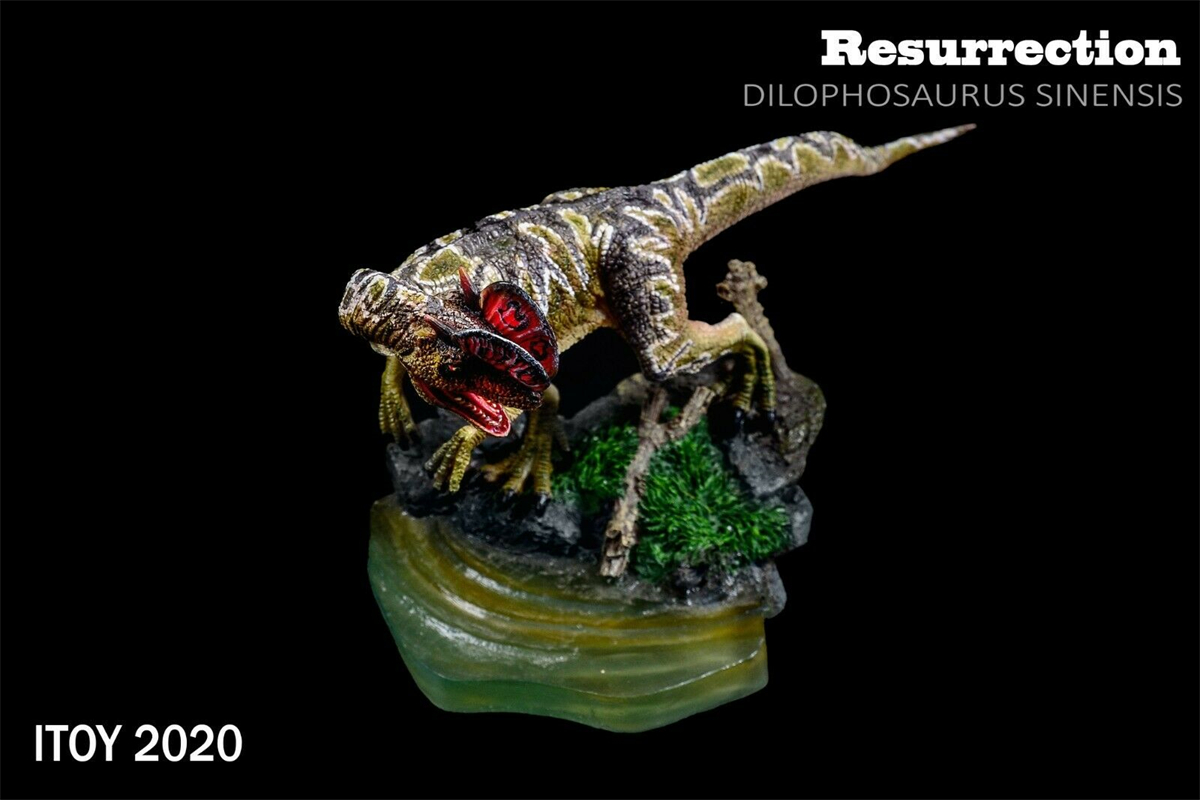 IN STOCK ITOY Dilophosaurus Statue Coelophysoidea Dinosaur Figure Animal Unisex Adults Kid Gift Toy Collector Decor Souvenir