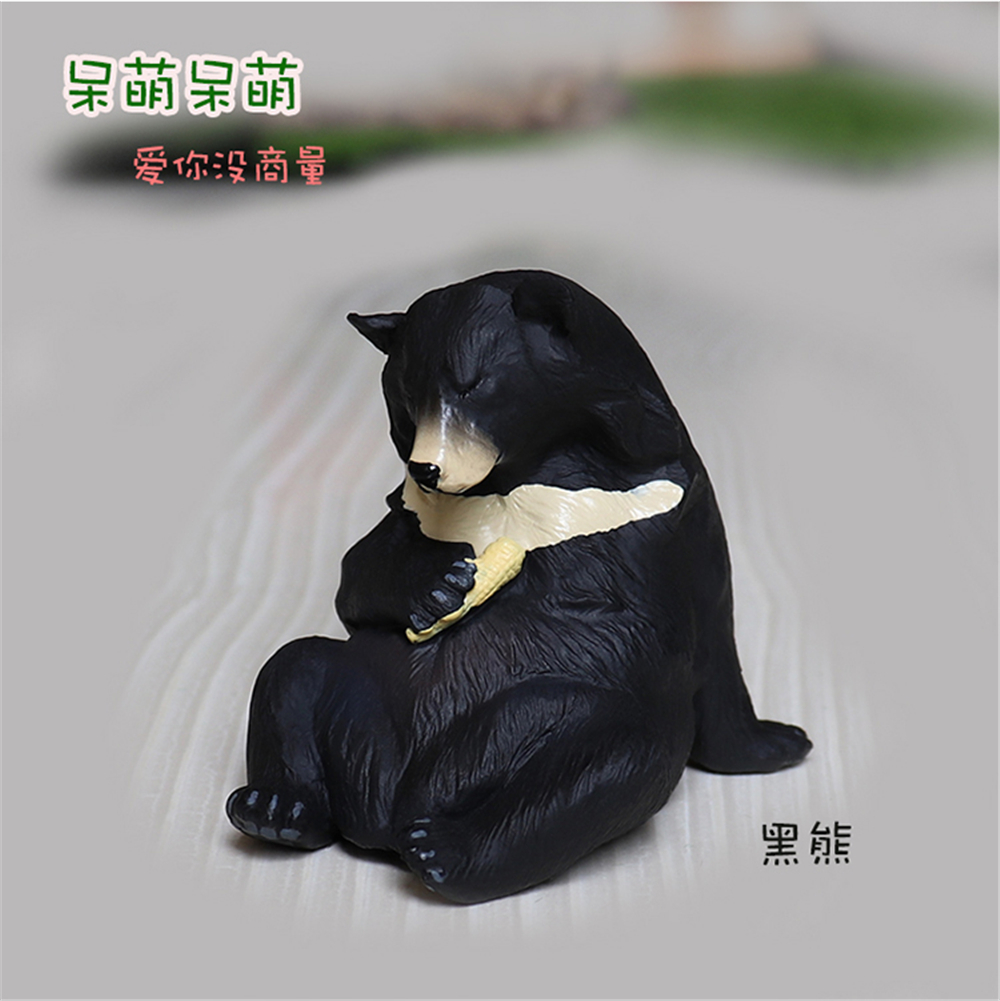 Small Animal Tibetan Fox Long-eared Hedgehog Bear Raccoon Pangolin Bobak Marmot Figure Model Doll Series Decoration Toy Gift