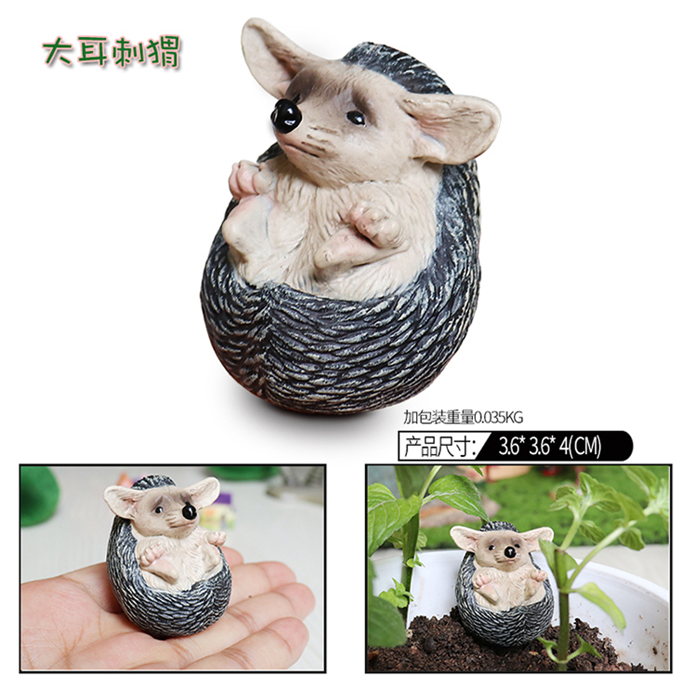 Small Animal Tibetan Fox Long-eared Hedgehog Bear Raccoon Pangolin Bobak Marmot Figure Model Doll Series Decoration Toy Gift