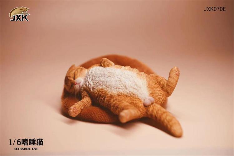 JXK 1/6 Lethargic Cat Model Simulation Cute Pet Animal Figure Collector Decor Kid Gift Toy Handmade Oenaments Adults Kids Gift