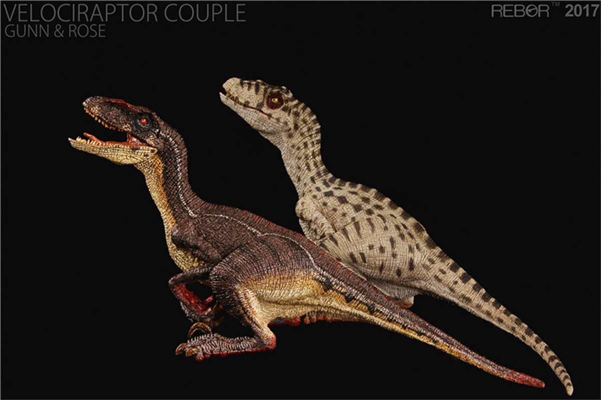 REBOR Velociraptor Couple GUNN & ROSE Figure Squatting Raptor Dinosaur Model Animal Decor Creative Christmas Gift Collector Toy REBOR Velociraptor Couple GUNN & ROSE Figure Squatting Raptor Dinosaur Model Animal Decor Creative Christmas Gift Collector Toy