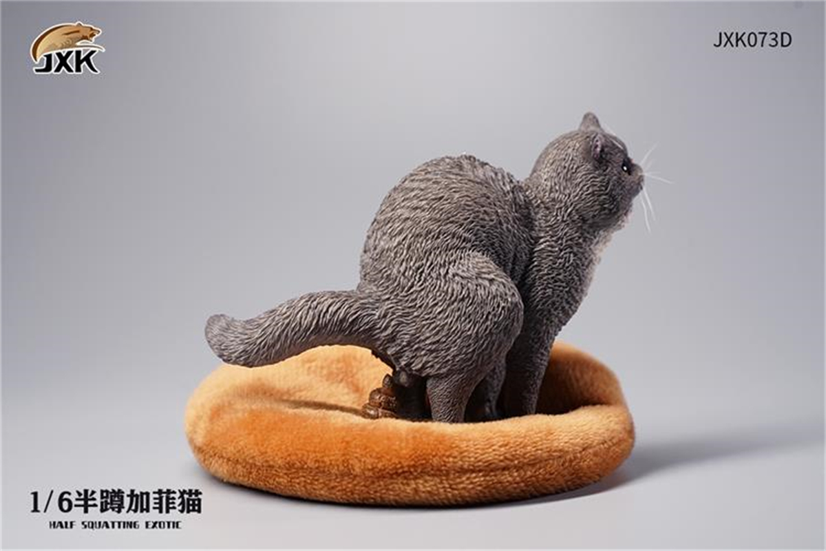 JXK 1/6 Half Squatting Exotic Model Cute Pet Cat Figure Animal Figure Collector Creative Funny Christmas Decoration Kid Toy Gift