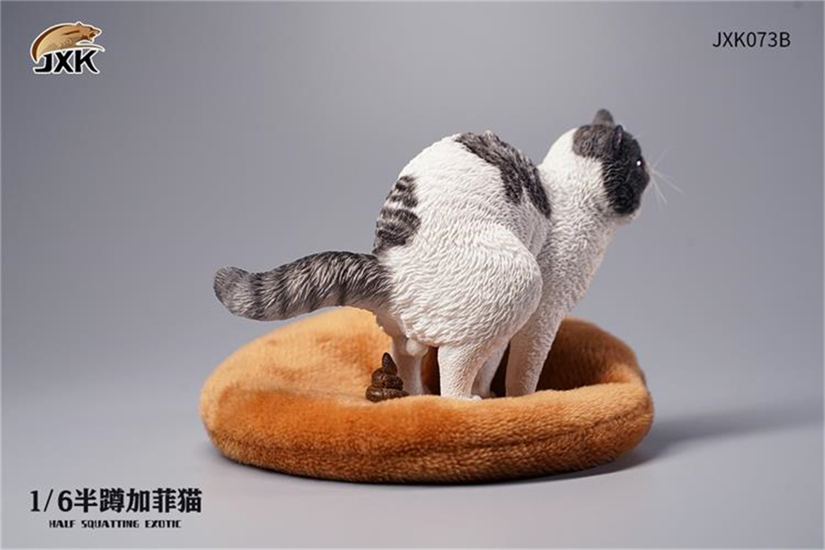 JXK 1/6 Half Squatting Exotic Model Cute Pet Cat Figure Animal Figure Collector Creative Funny Christmas Decoration Kid Toy Gift