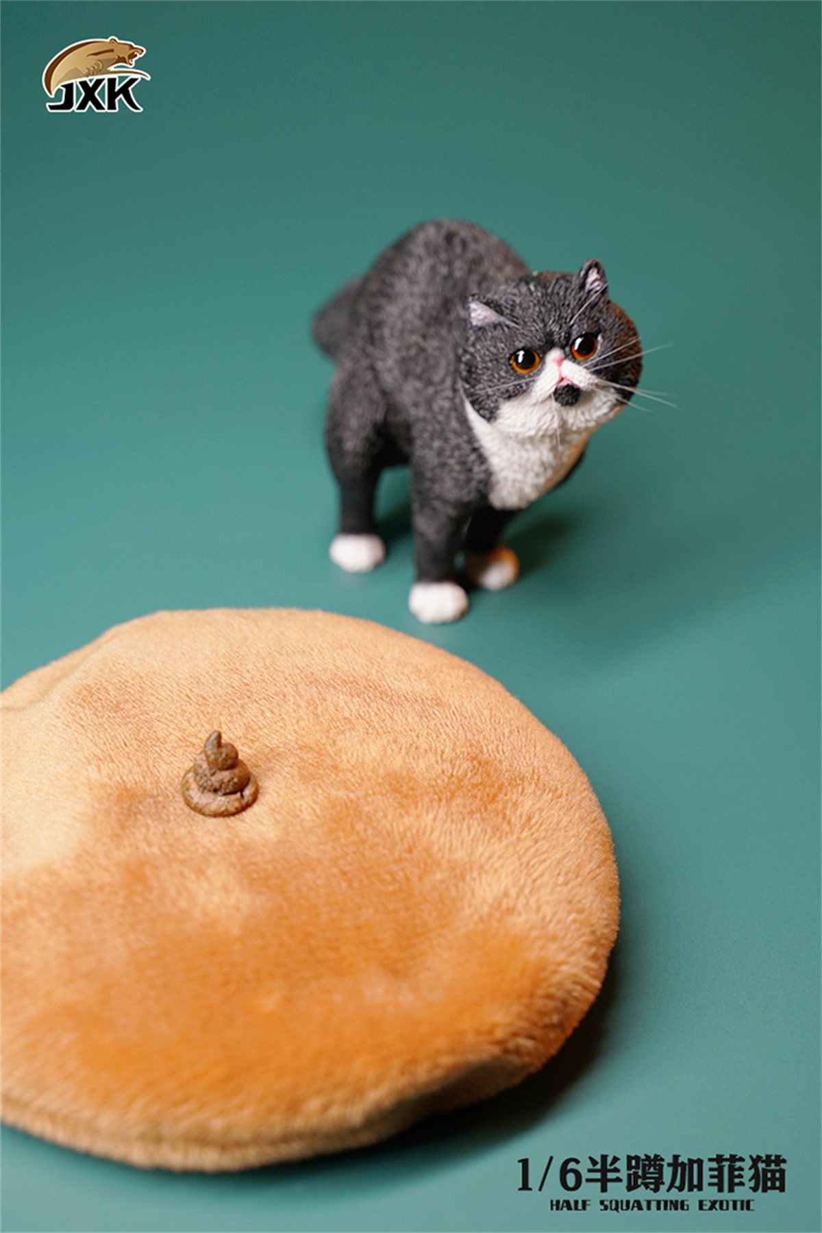 JXK 1/6 Half Squatting Exotic Model Cute Pet Cat Figure Animal Figure Collector Creative Funny Christmas Decoration Kid Toy Gift
