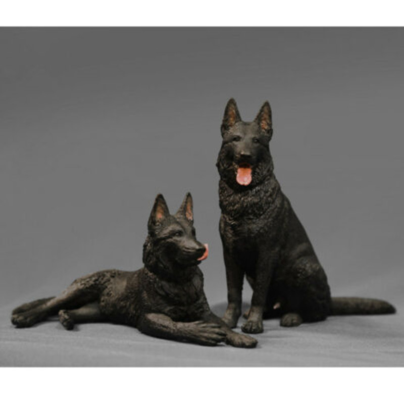 Simulation 1:6 German Shepherd Dog Pets Animal Figure Model Toy Collector Decor Home Decor Figurine Decoration Gift For Kids