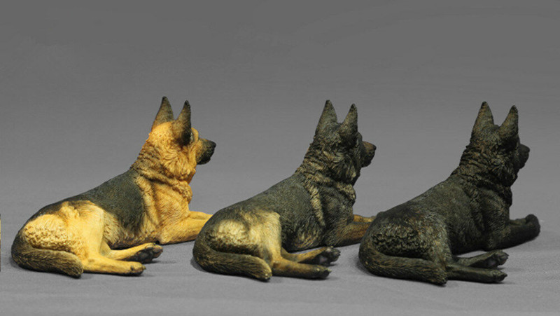 Simulation 1:6 German Shepherd Dog Pets Animal Figure Model Toy Collector Decor Home Decor Figurine Decoration Gift For Kids
