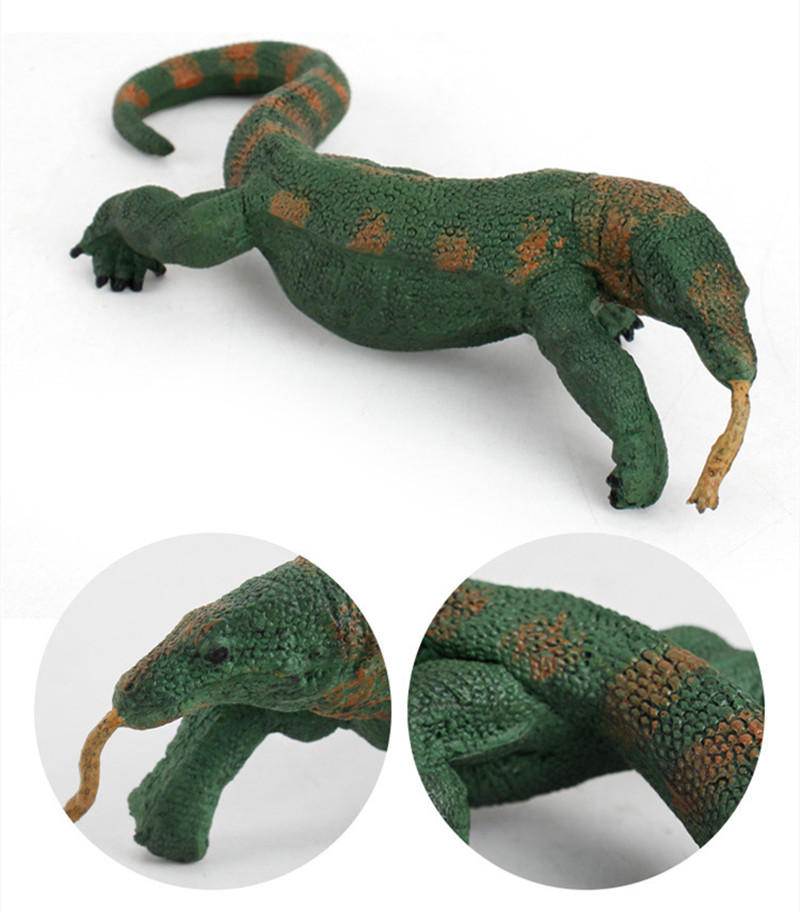 Komodo Dragon Simulation Lizard Figure Collector Toy Animal Model Gift Toy Collector Decor Figures Science Educational Teaching