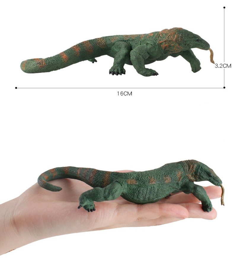 Komodo Dragon Simulation Lizard Figure Collector Toy Animal Model Gift Toy Collector Decor Figures Science Educational Teaching