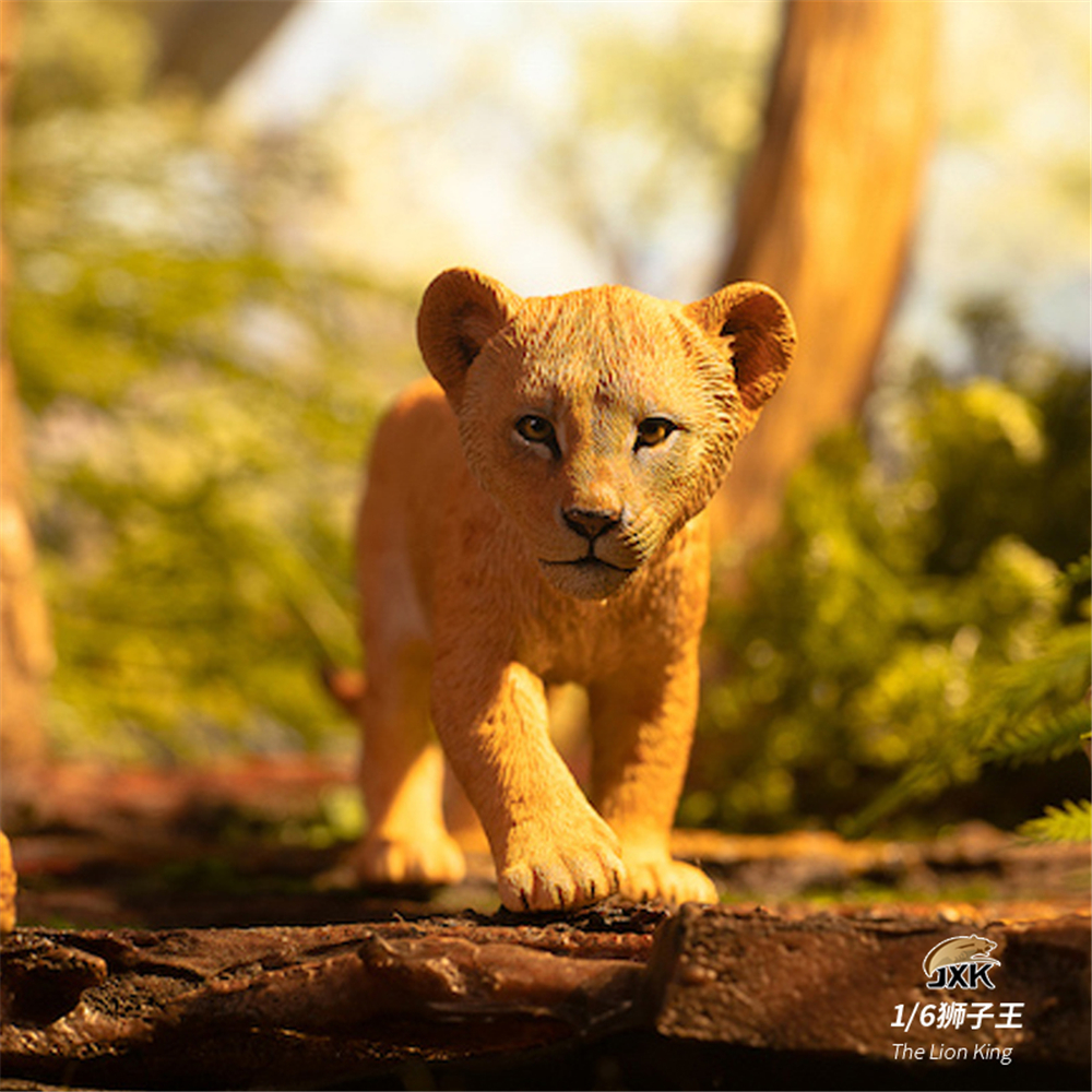 JXK 1:6 Scale Lion Cub Panthera leo Africa Animal Healing Figure Felidae Animal Collector Toy Resin Desktop Decoration Gift