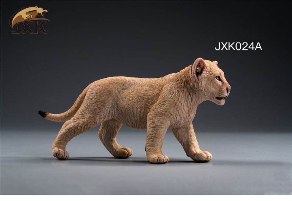 JXK 1:6 Scale Lion Cub Panthera leo Africa Animal Healing Figure Felidae Animal Collector Toy Resin Desktop Decoration Gift