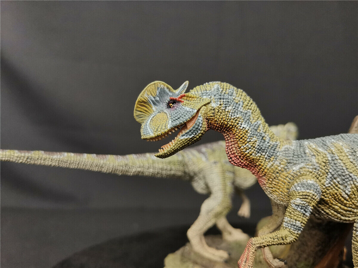 REBOR Jurassic Period Dilophosaurus Couple Dilo Collector Dinosaur Model Ancient Animal Decor Toy Gift