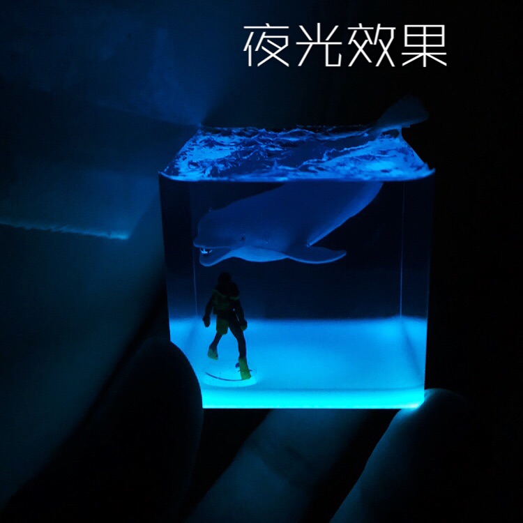 SETT STUDIO Beluga Whale Diver Decoration Fish Ocean Animal Collector Luminous Toys Gift Creative Adult Handmade Figure Model SETT STUDIO Beluga Whale Diver Decoration Fish Ocean Animal Collector Luminous Toys Gift Creative Adult Handmade Figure Model