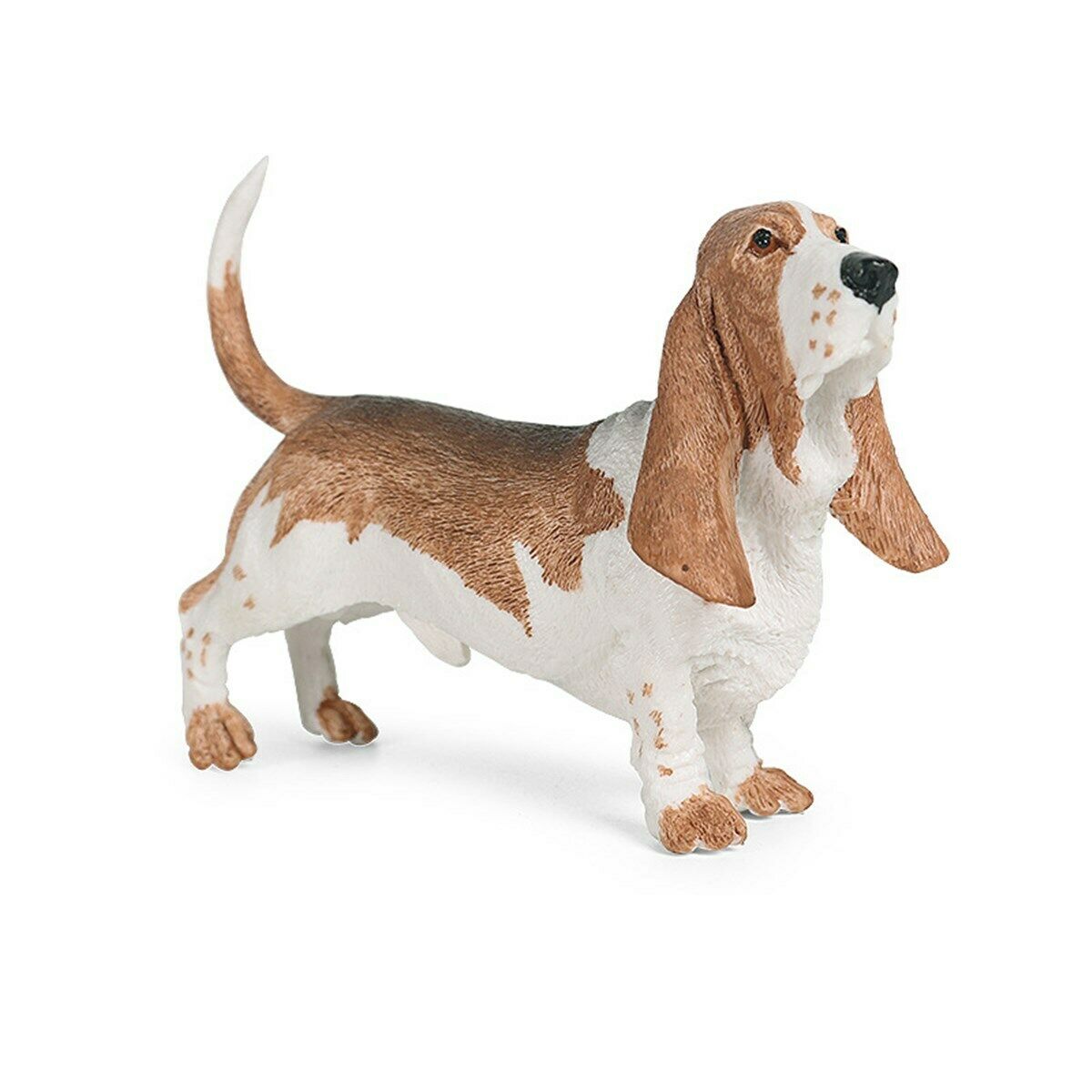 Simulation Basset Hound Figure Pet Cute Dog Animal Model Toy Collector Decor Kids Gifts Model Animal Education Collector Decor