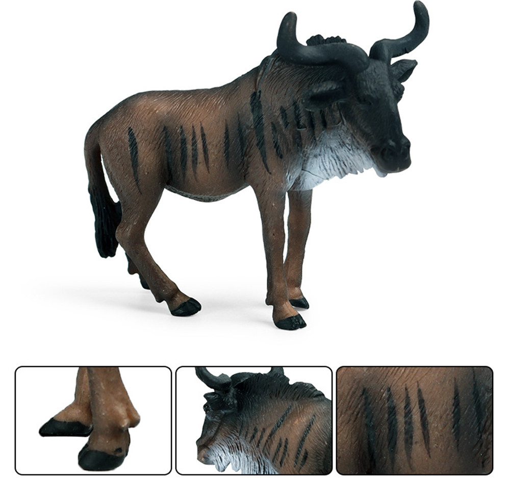 African Wildebeest Connochaetes Figure Gnu Animal Model Collector Toy Animal Figurine Educational Toy For Kids Gift