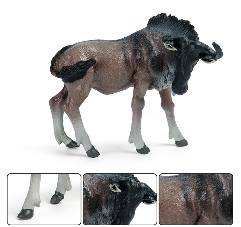 African Wildebeest Connochaetes Figure Gnu Animal Model Collector Toy Animal Figurine Educational Toy For Kids Gift