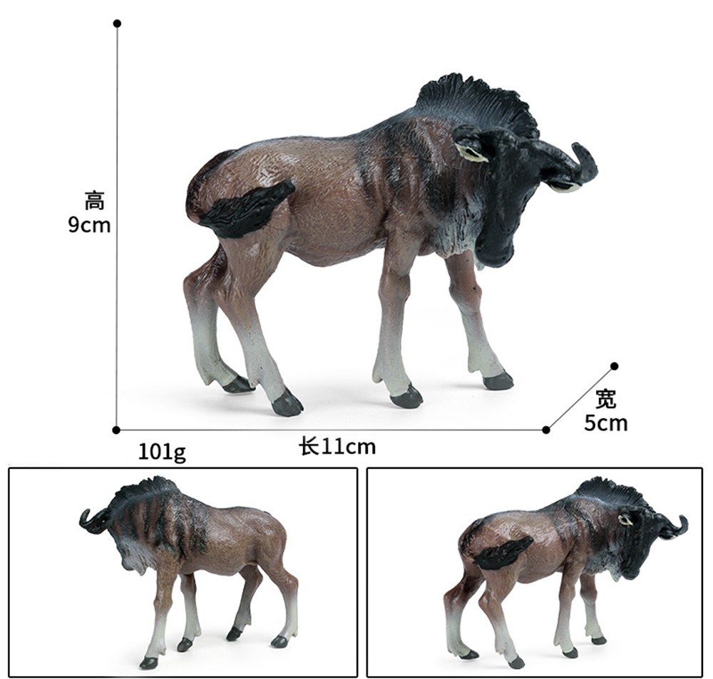 African Wildebeest Connochaetes Figure Gnu Animal Model Collector Toy Animal Figurine Educational Toy For Kids Gift